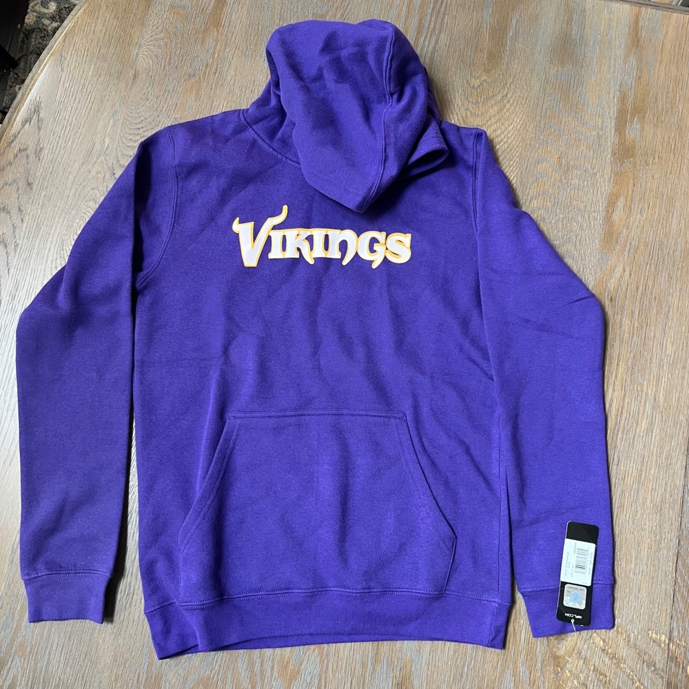 NFL Minnesota Vikings Purple Youth Hoodie Pullover Long Sleeve Size XL 18 20